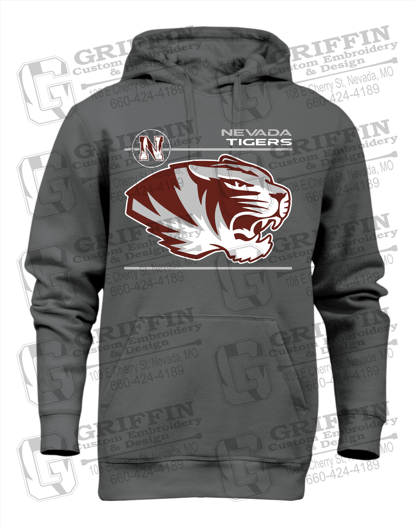 Heavyweight Fleece Hoodie - Nevada Tigers 22-D