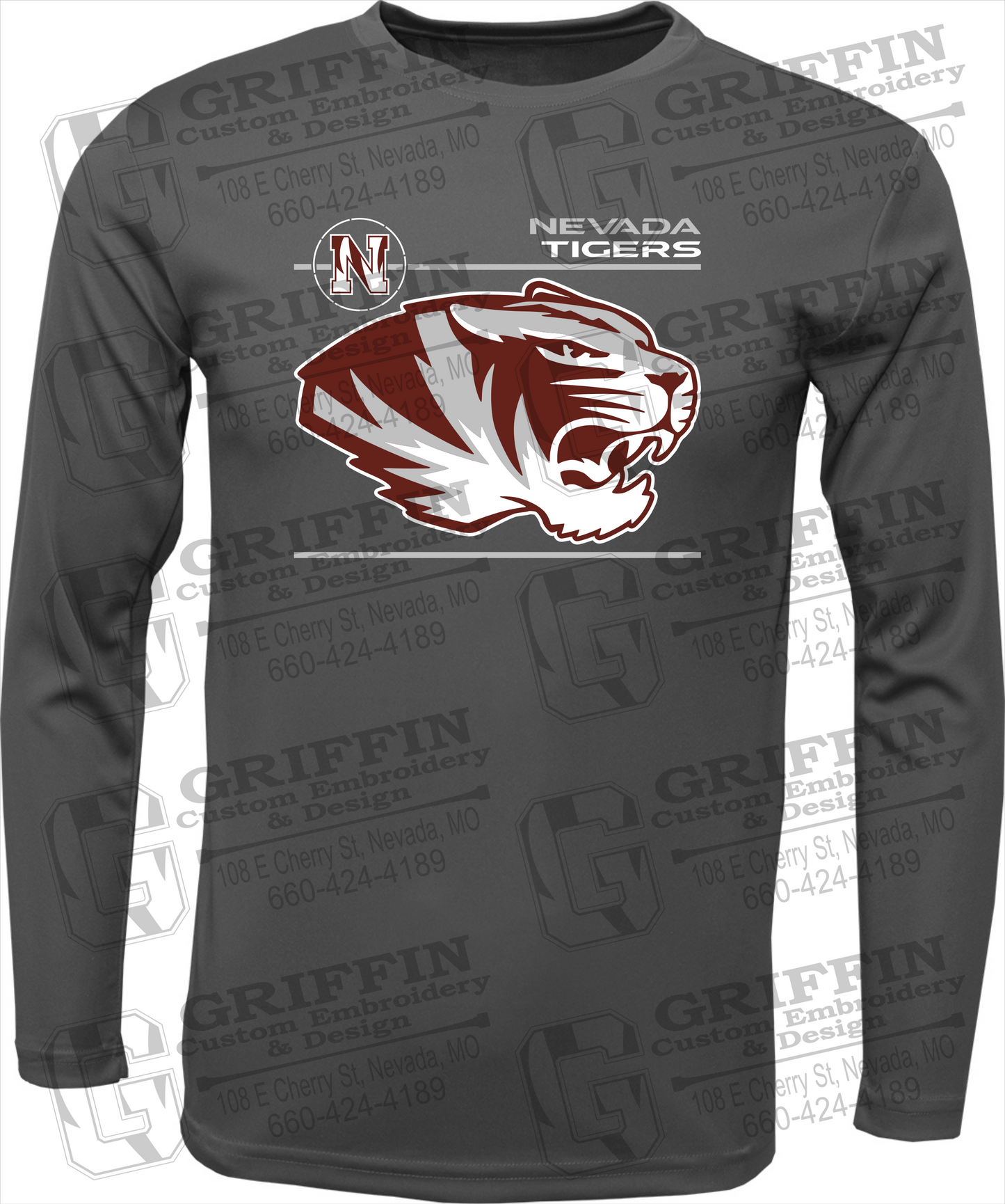 Toddler Dry-Fit Long Sleeve T-Shirt - Nevada Tigers 22-D