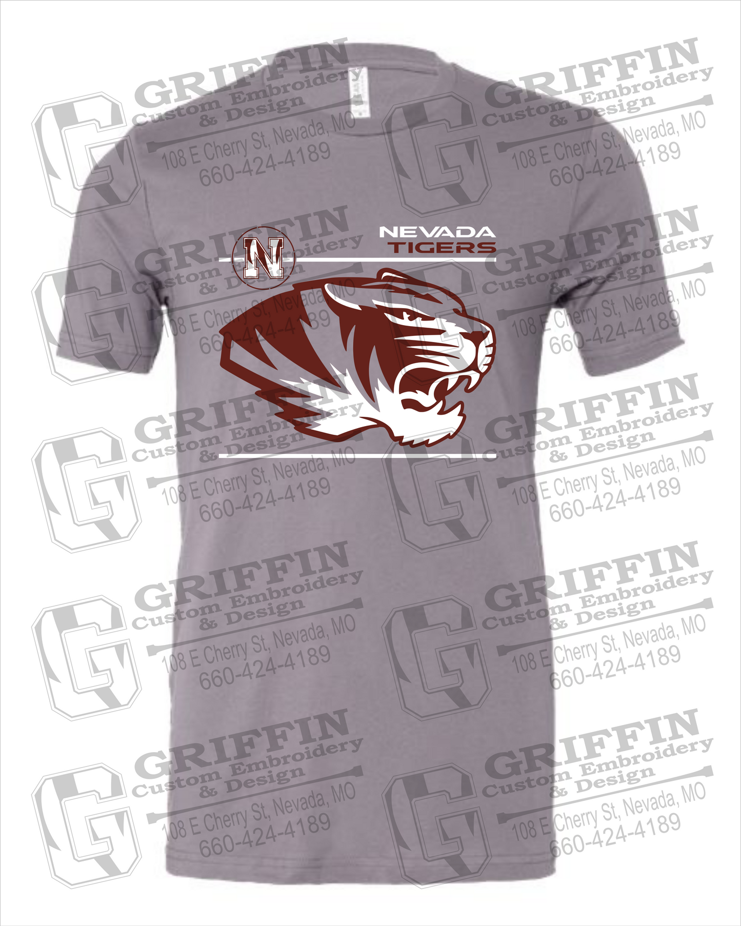 Nevada Tigers 22-D 100% Cotton Short Sleeve T-Shirt