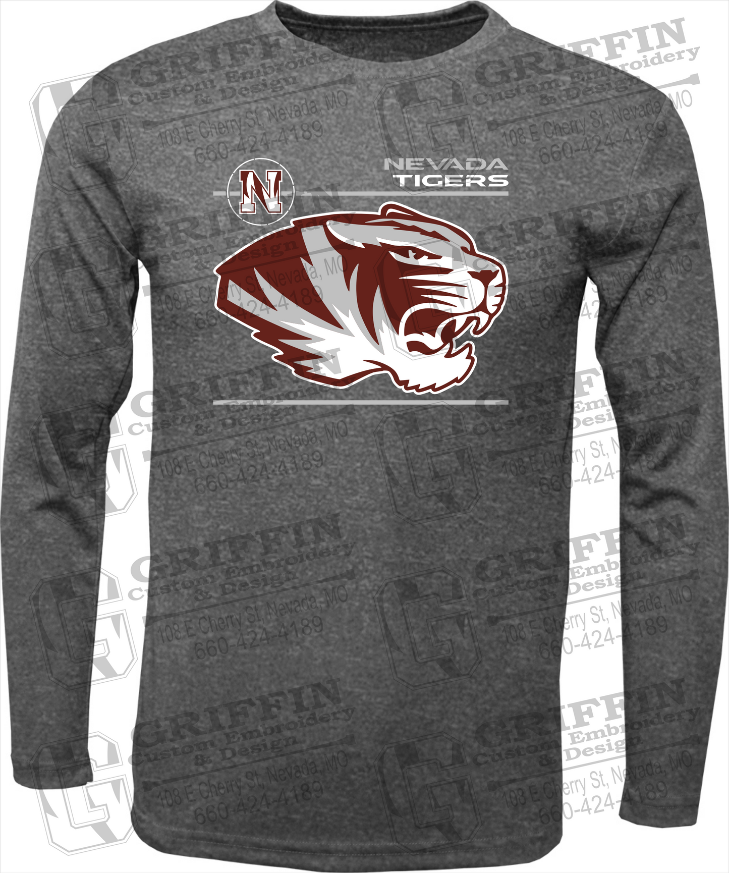 Dry-Fit Long Sleeve T-Shirt - Nevada Tigers 22-D