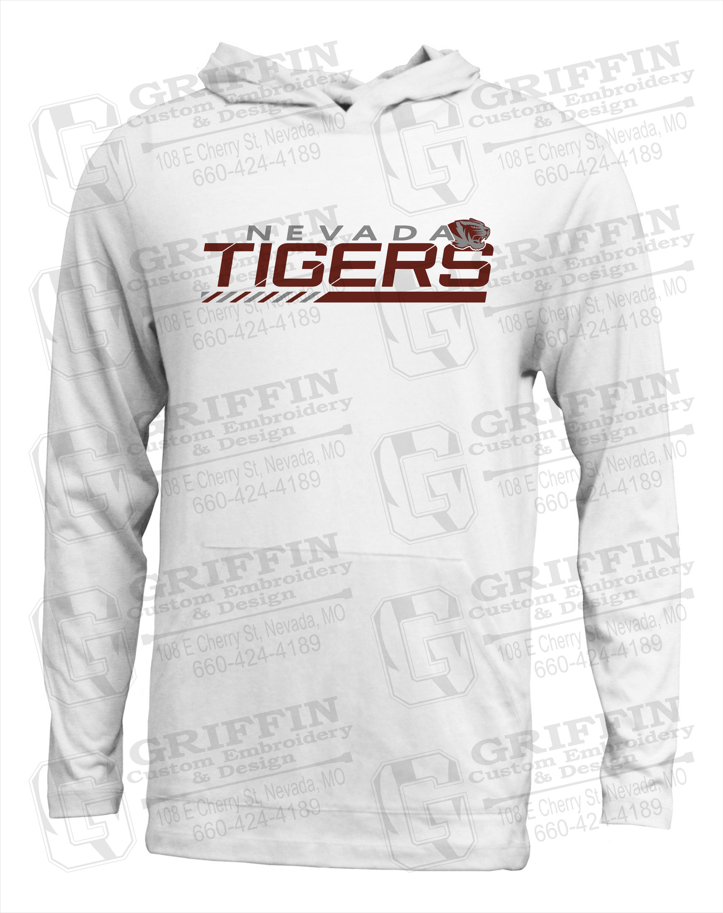 Soft-Tek T-Shirt Hoodie - Nevada Tigers 22-E