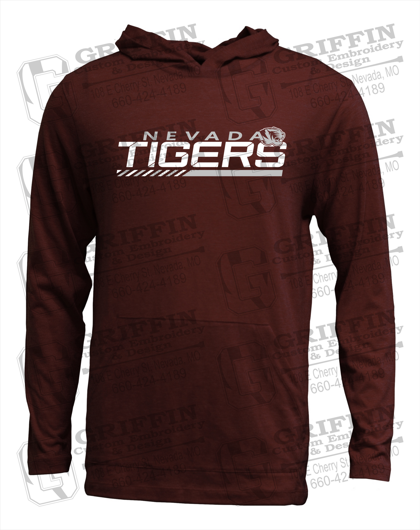 Soft-Tek T-Shirt Hoodie - Nevada Tigers 22-E