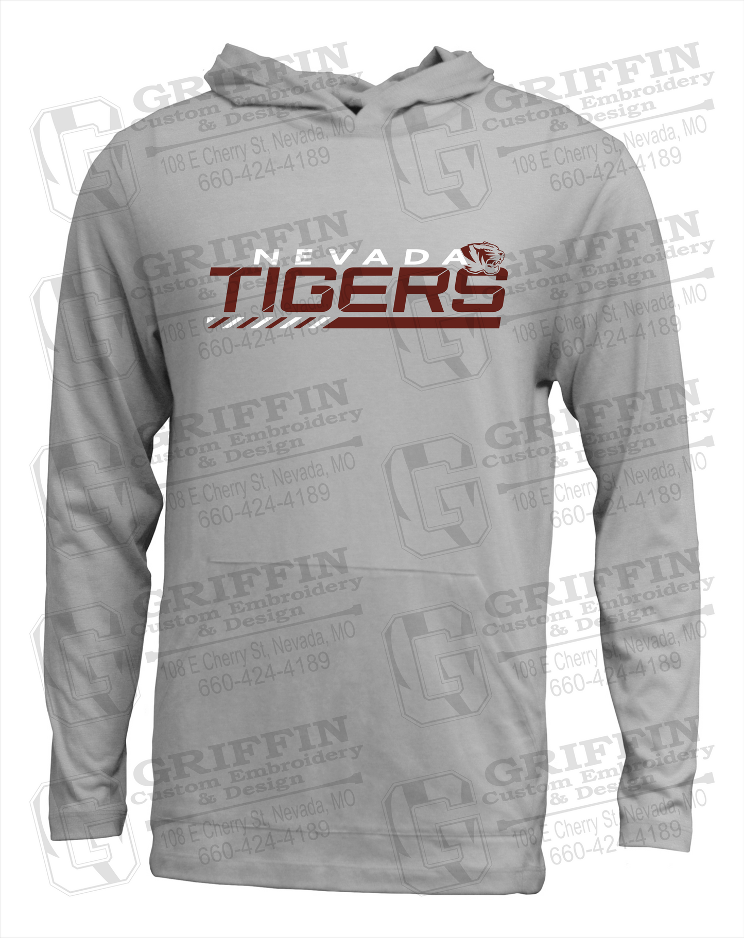 Soft-Tek T-Shirt Hoodie - Nevada Tigers 22-E