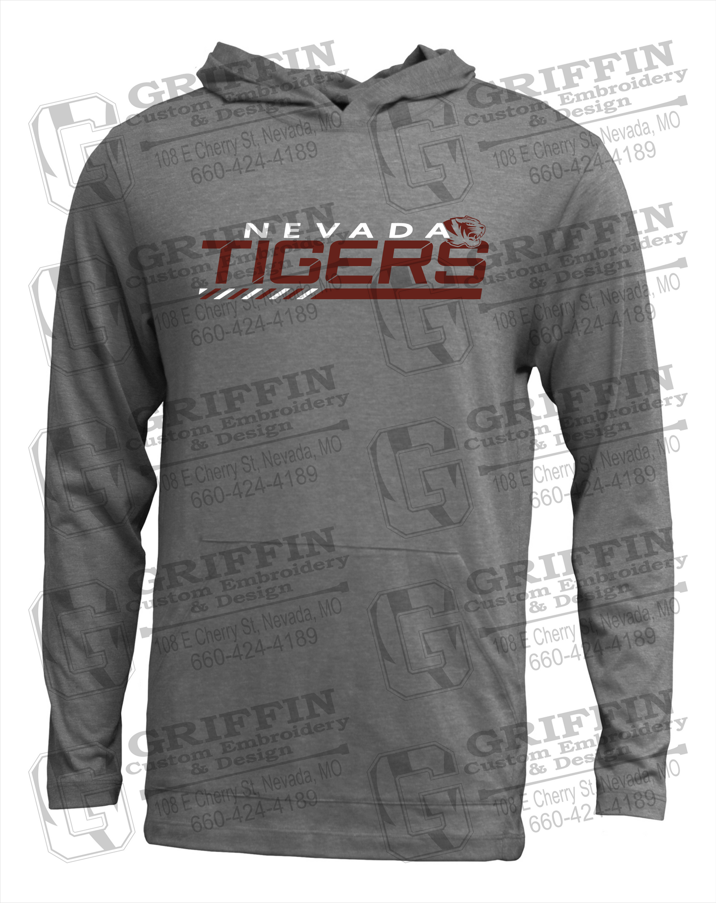 Soft-Tek T-Shirt Hoodie - Nevada Tigers 22-E