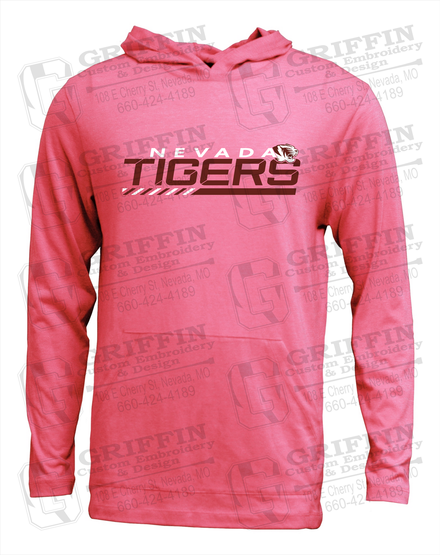 Soft-Tek T-Shirt Hoodie - Nevada Tigers 22-E