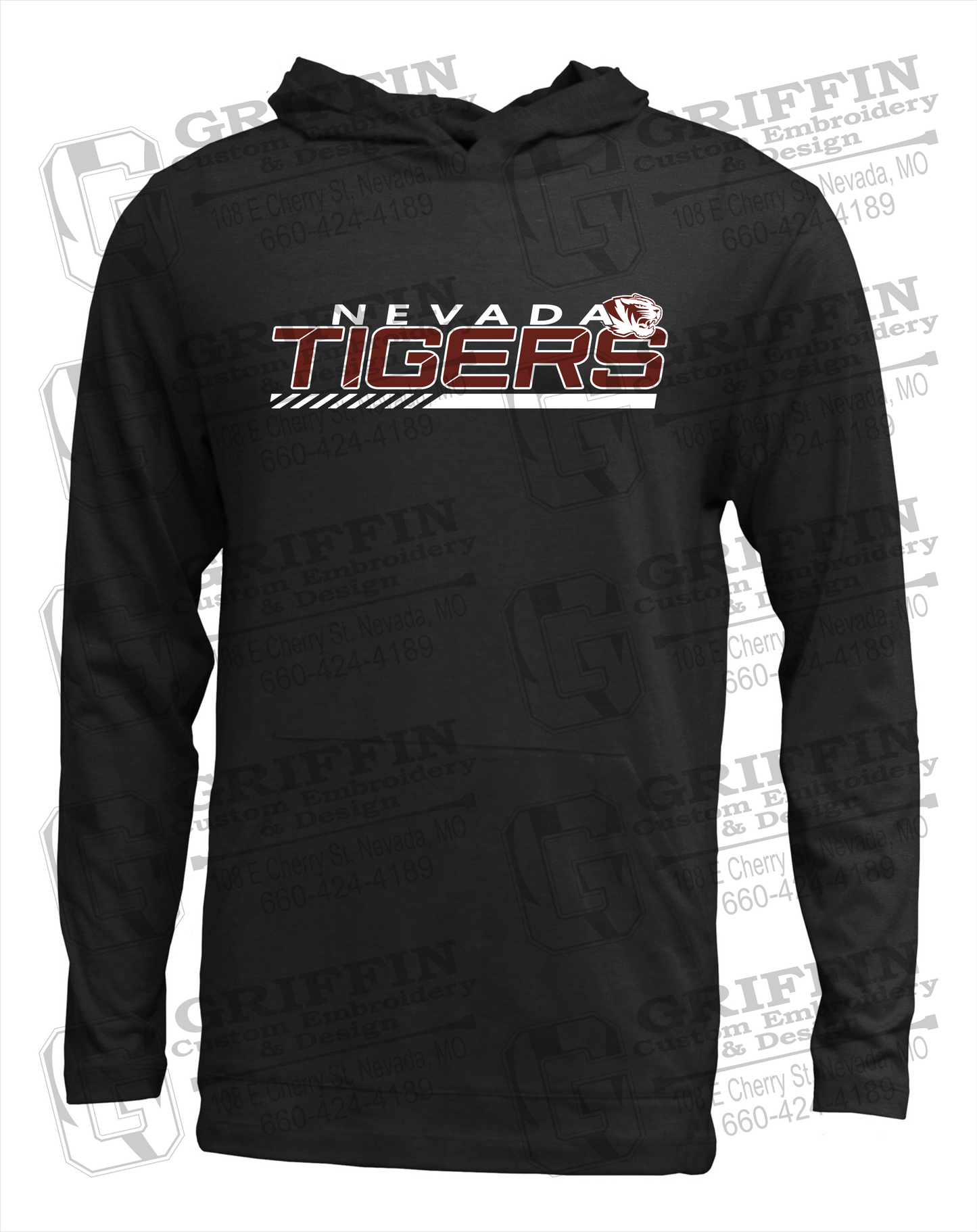 Soft-Tek T-Shirt Hoodie - Nevada Tigers 22-E