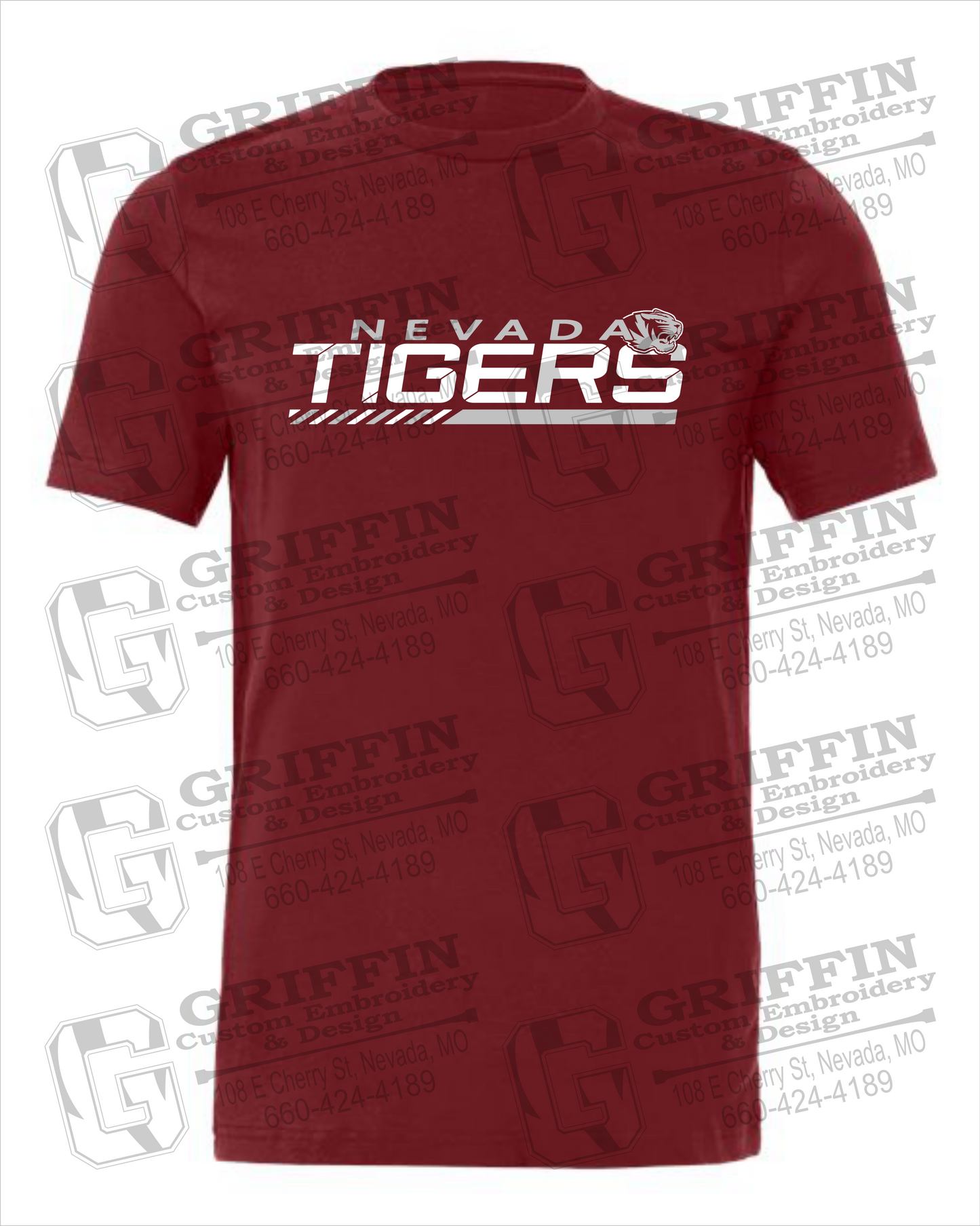 Nevada Tigers 22-E 100% Cotton Short Sleeve T-Shirt