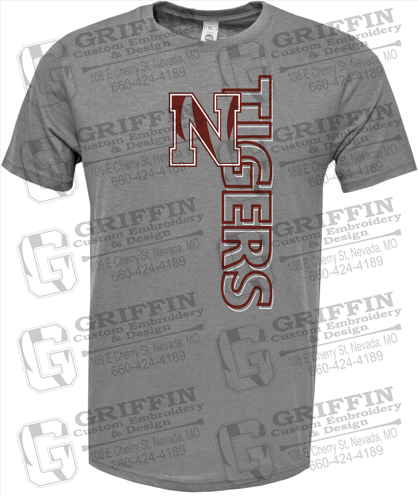 Soft-Tek Short Sleeve T-Shirt - Nevada Tigers 22-F