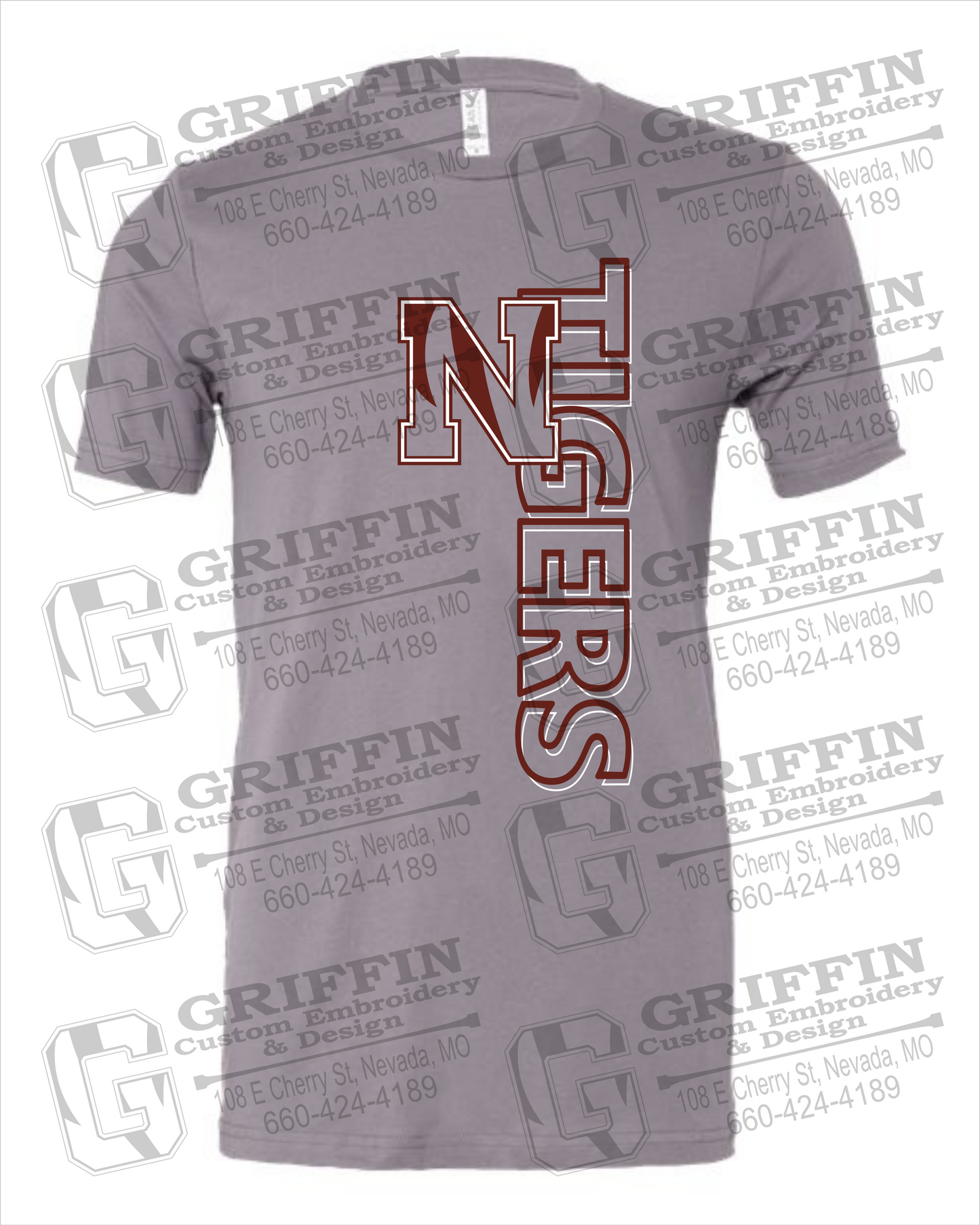 Nevada Tigers 22-F 100% Cotton Short Sleeve T-Shirt