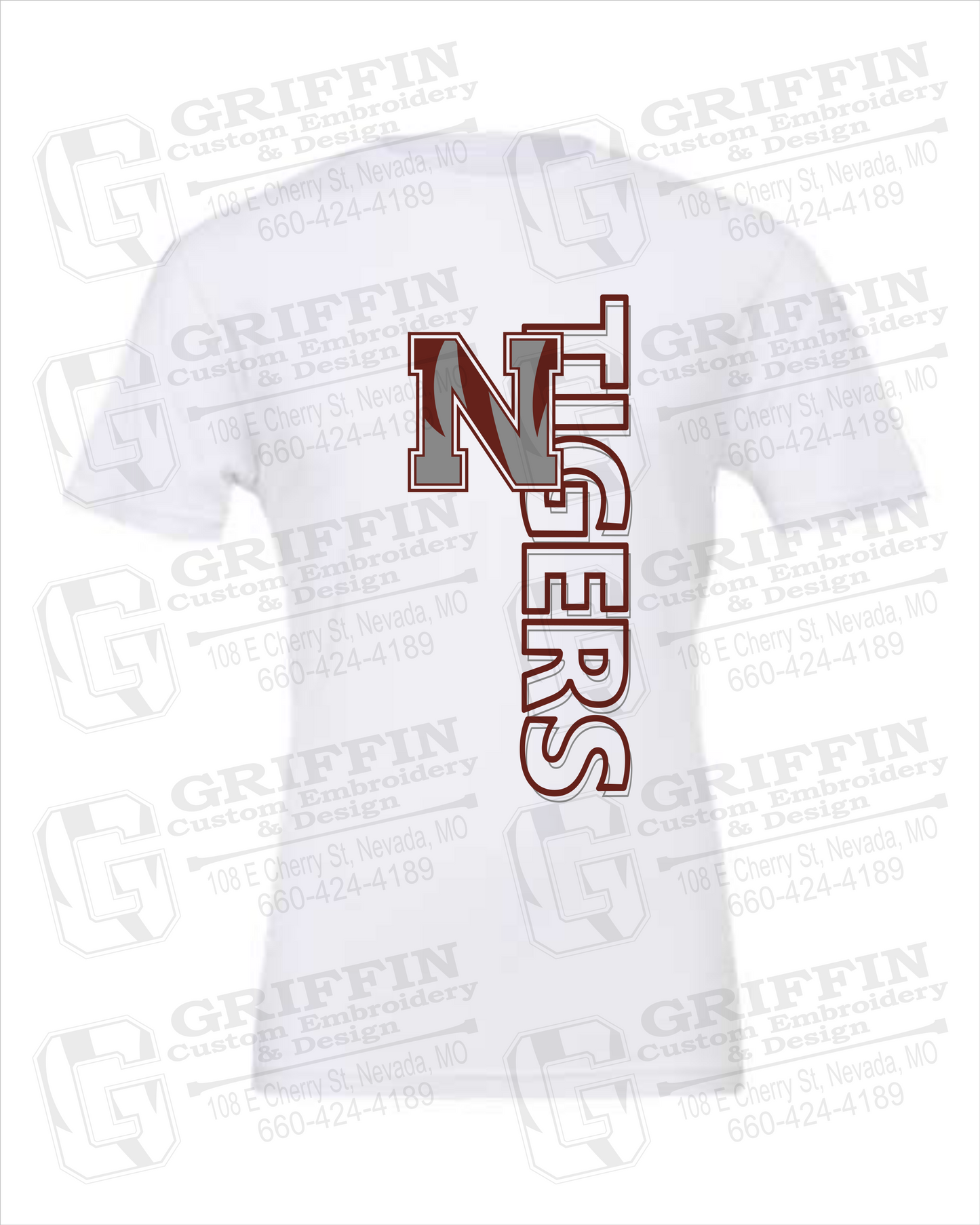 Nevada Tigers 22-F 100% Cotton Short Sleeve T-Shirt