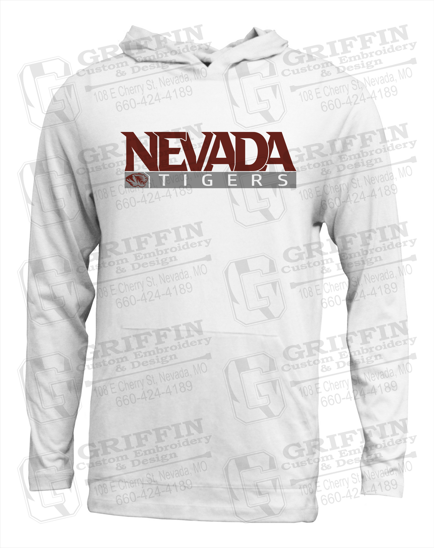 Soft-Tek T-Shirt Hoodie - Nevada Tigers 22-G