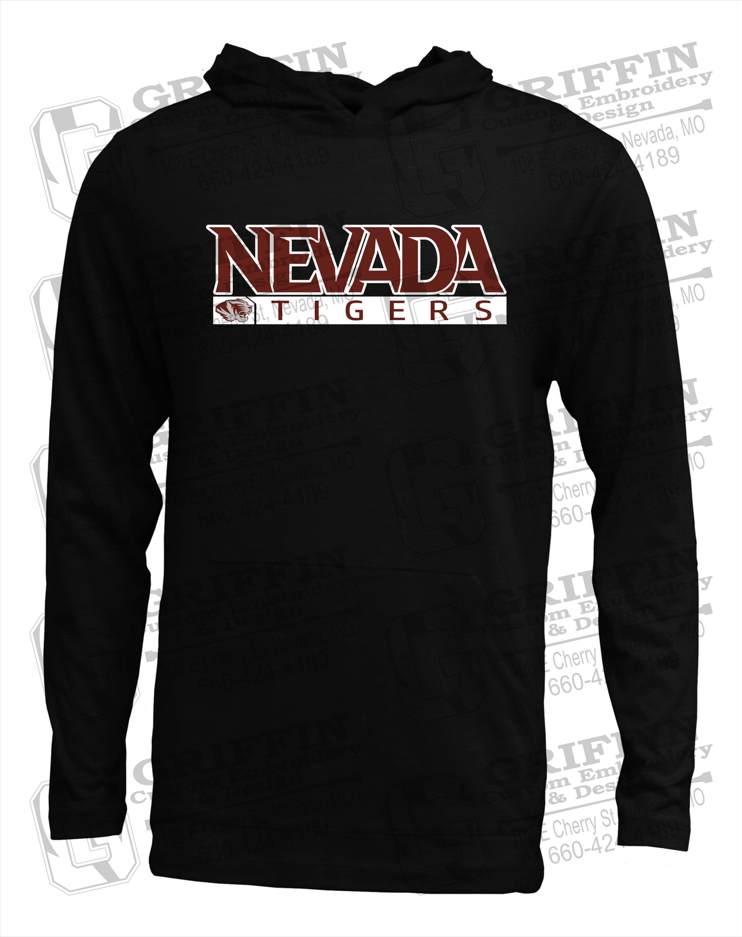 Soft-Tek T-Shirt Hoodie - Nevada Tigers 22-G