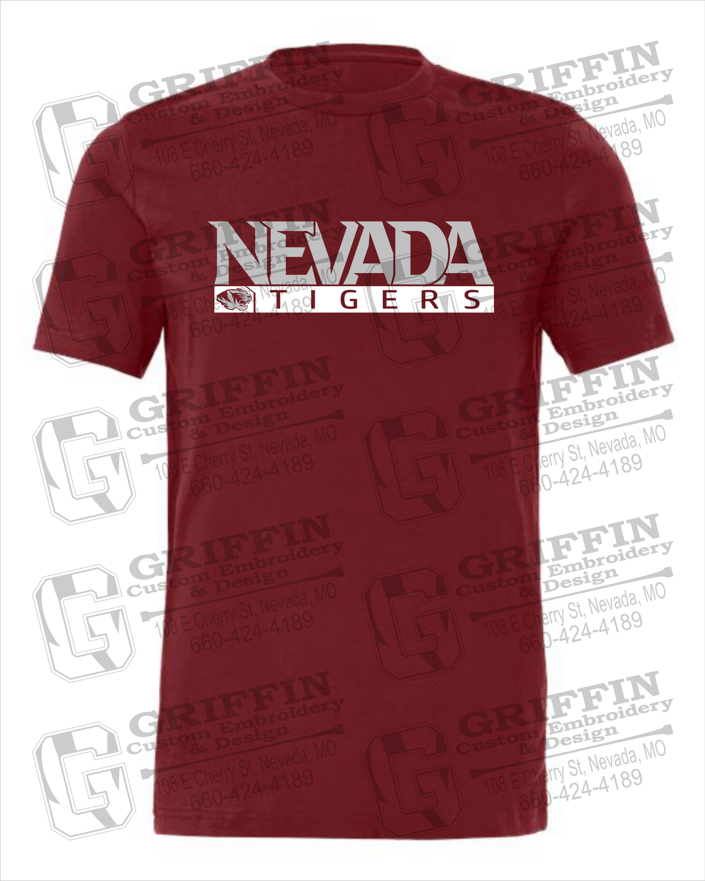 Nevada Tigers 22-G 100% Cotton Short Sleeve T-Shirt