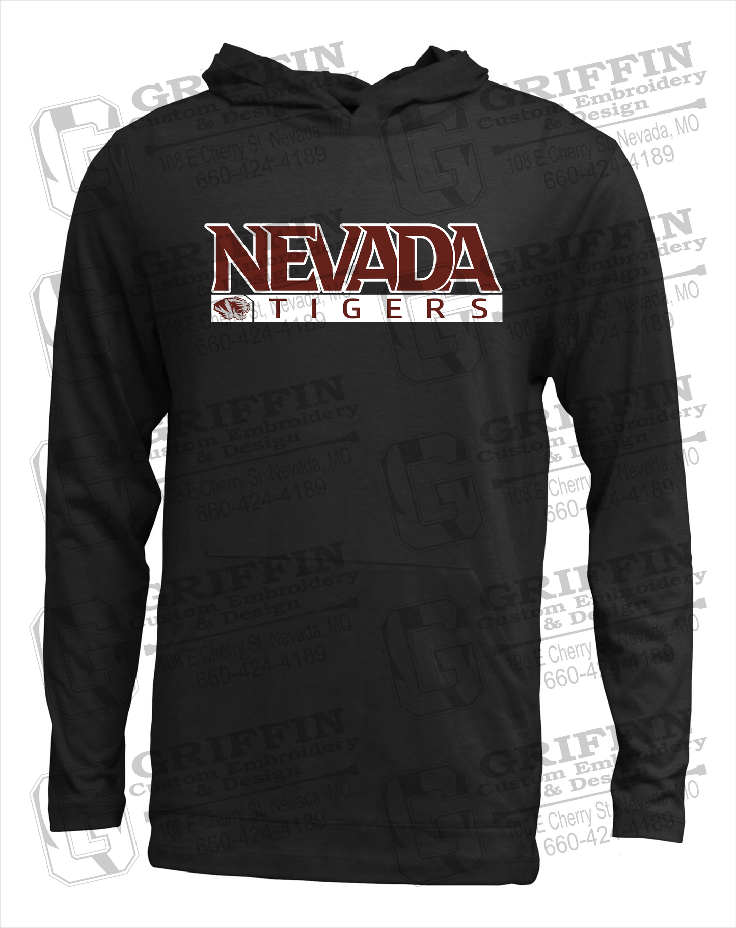 Soft-Tek T-Shirt Hoodie - Nevada Tigers 22-G