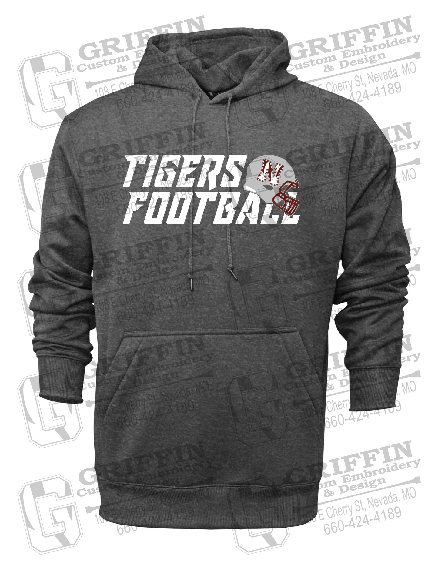 Performance Fleece Hoodie - Football - Nevada Tigers 22-O