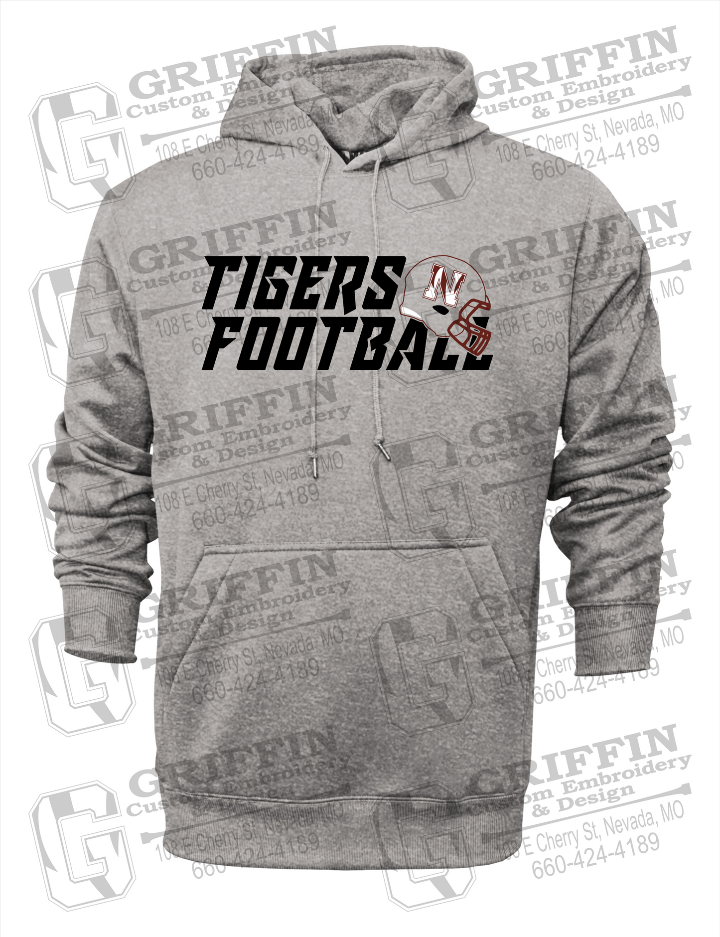 Performance Fleece Hoodie - Football - Nevada Tigers 22-O