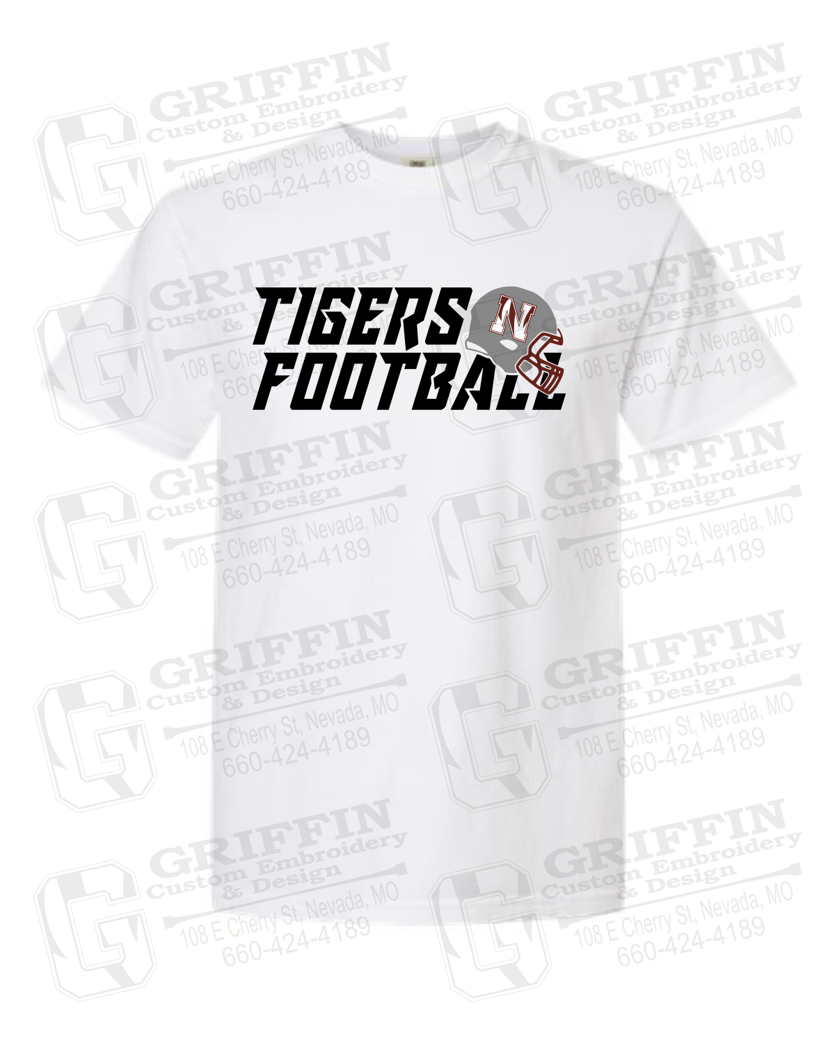 Comfort Colors Short Sleeve T-Shirt - Football - Nevada Tigers 22-O