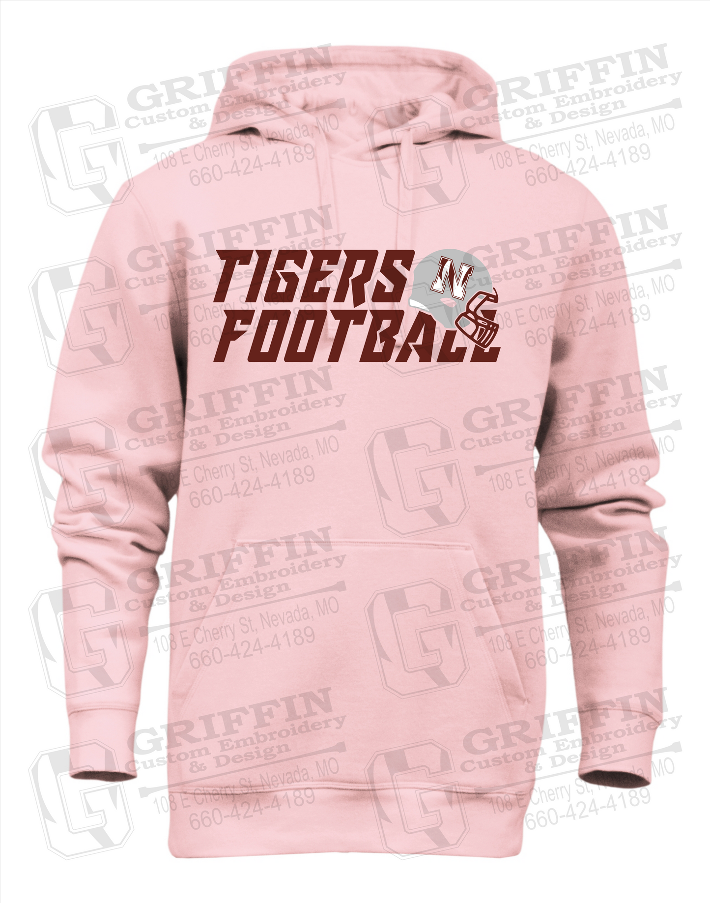 Heavyweight Fleece Hoodie - Football - Nevada Tigers 22-O