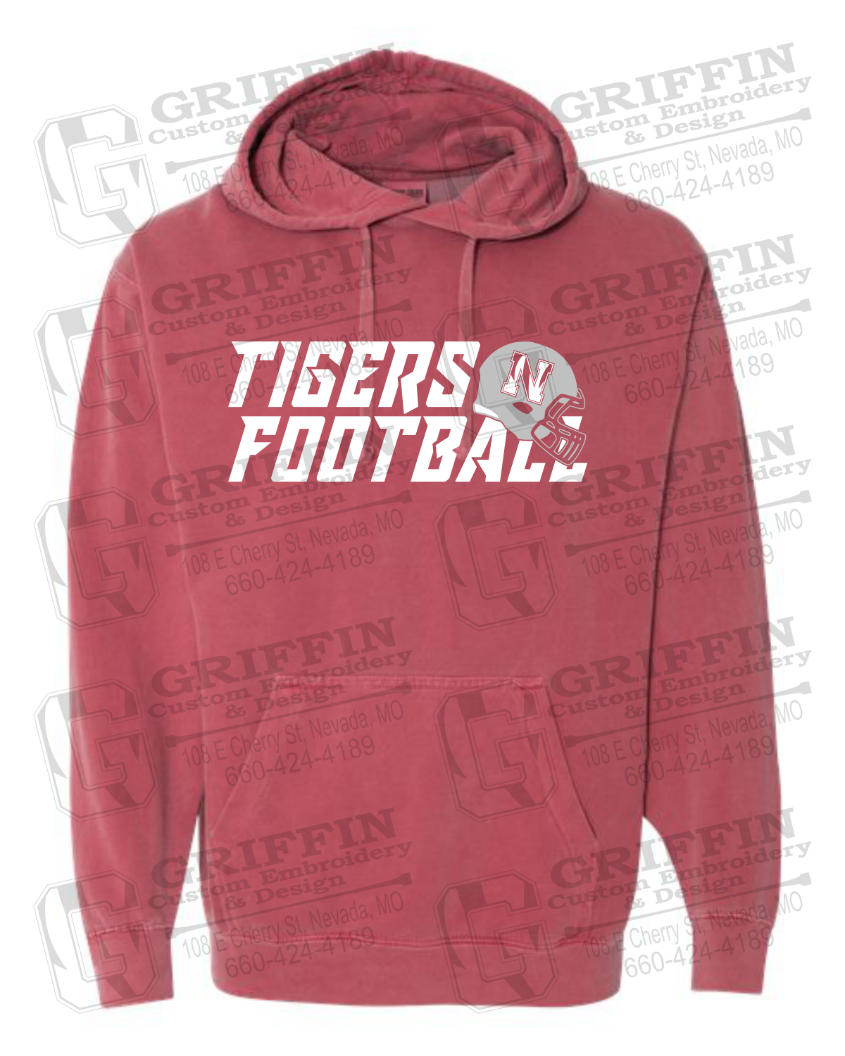 Comfort Colors Hoodie - Football - Nevada Tigers 22-O