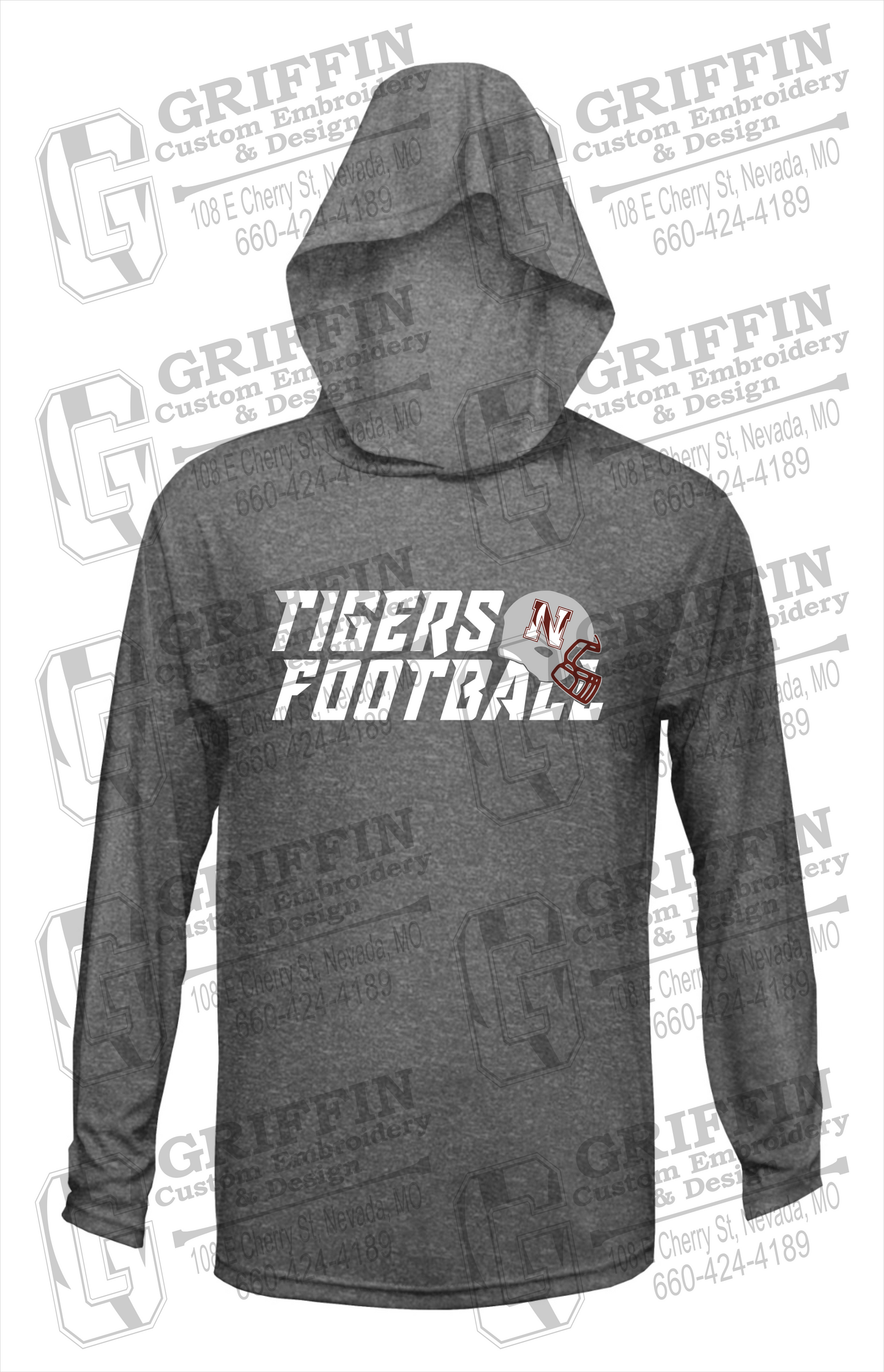 Dry-Fit T-Shirt Hoodie - Football - Nevada Tigers 22-O