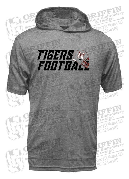 Dry-Fit Short Sleeve T-Shirt Hoodie - Football - Nevada Tigers 22-O