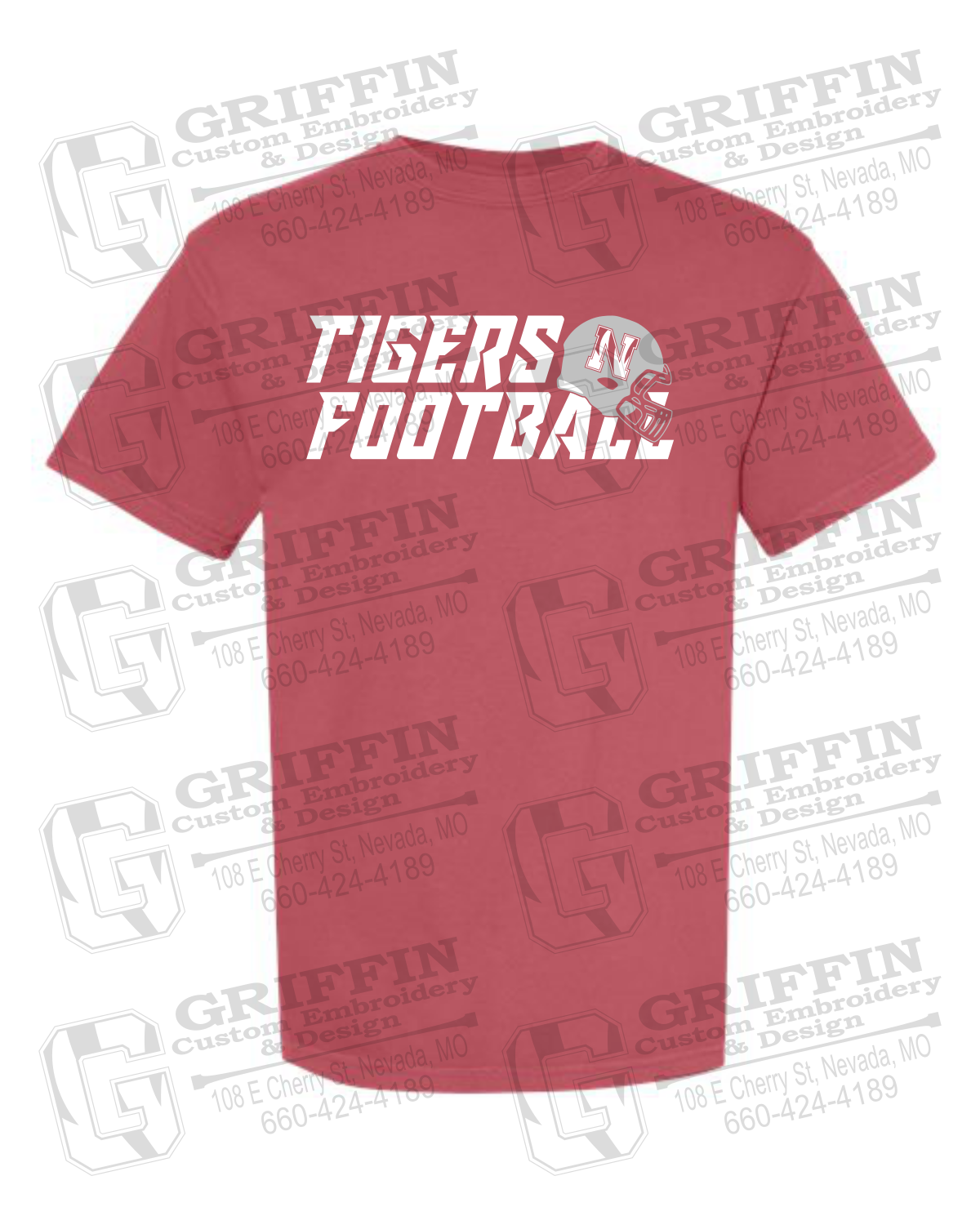 Comfort Colors Short Sleeve T-Shirt - Football - Nevada Tigers 22-O