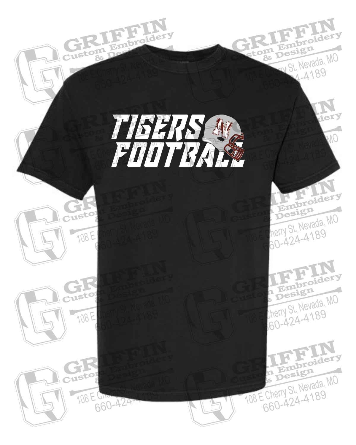 Comfort Colors Short Sleeve T-Shirt - Football - Nevada Tigers 22-O