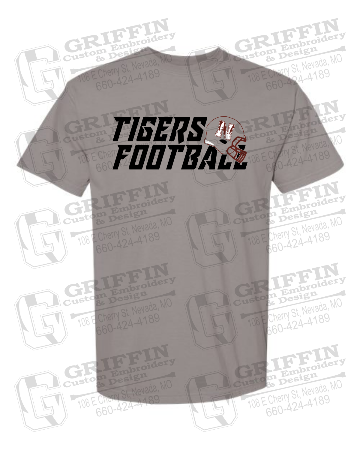 Comfort Colors Short Sleeve T-Shirt - Football - Nevada Tigers 22-O