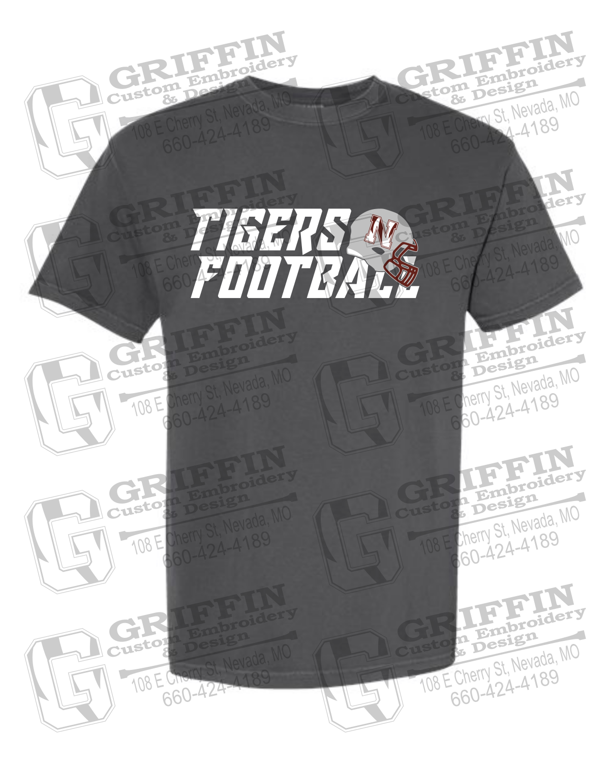 Comfort Colors Short Sleeve T-Shirt - Football - Nevada Tigers 22-O