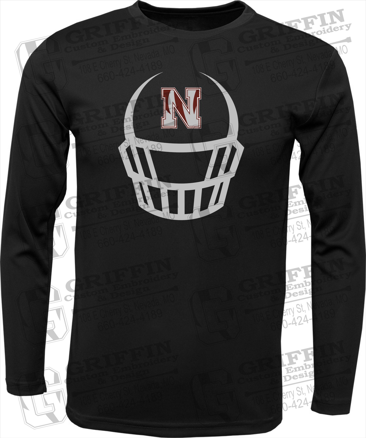 Toddler Dry-Fit Long Sleeve T-Shirt - Football - Nevada Tigers 22-P