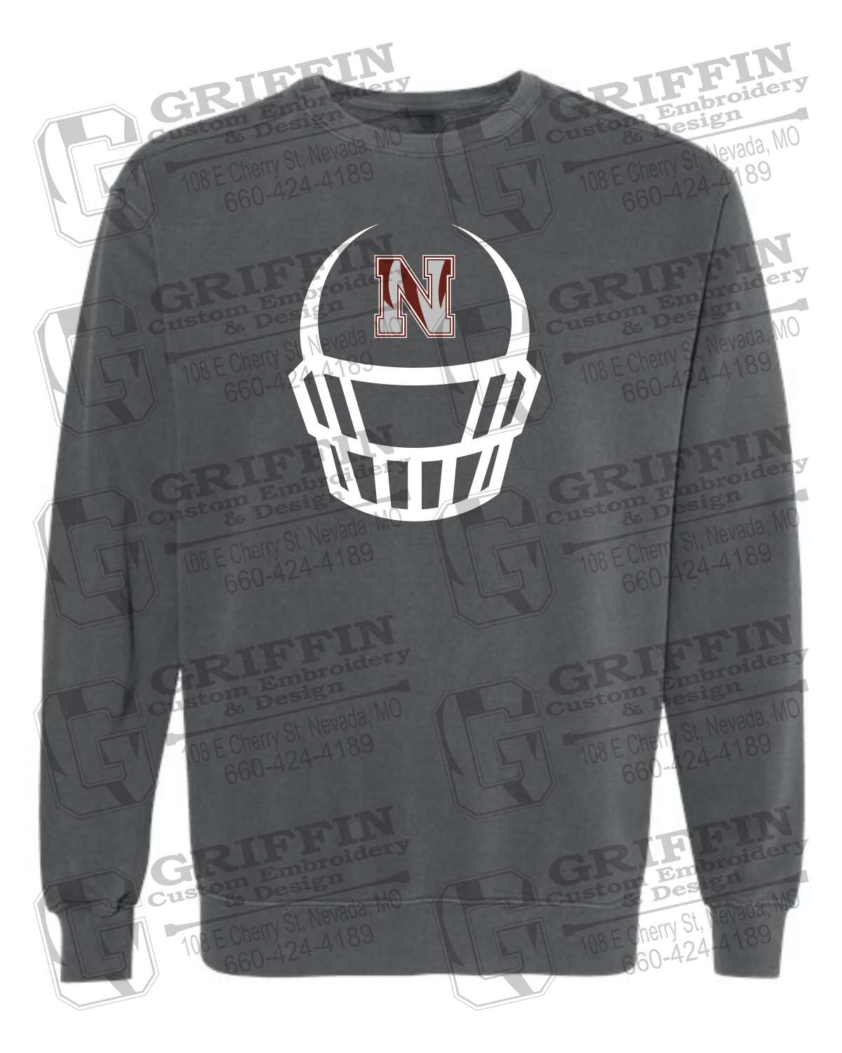 Comfort Colors Crewneck Sweatshirt - Football - Nevada Tigers 22-P