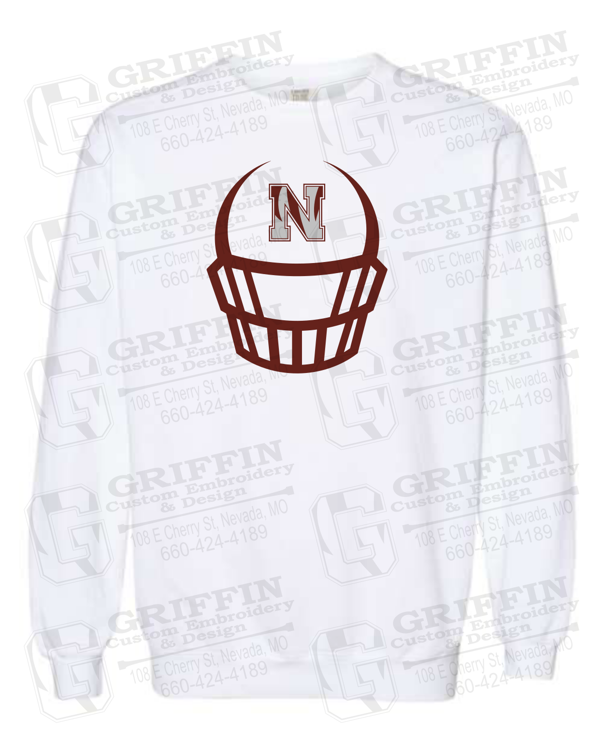 Comfort Colors Crewneck Sweatshirt - Football - Nevada Tigers 22-P