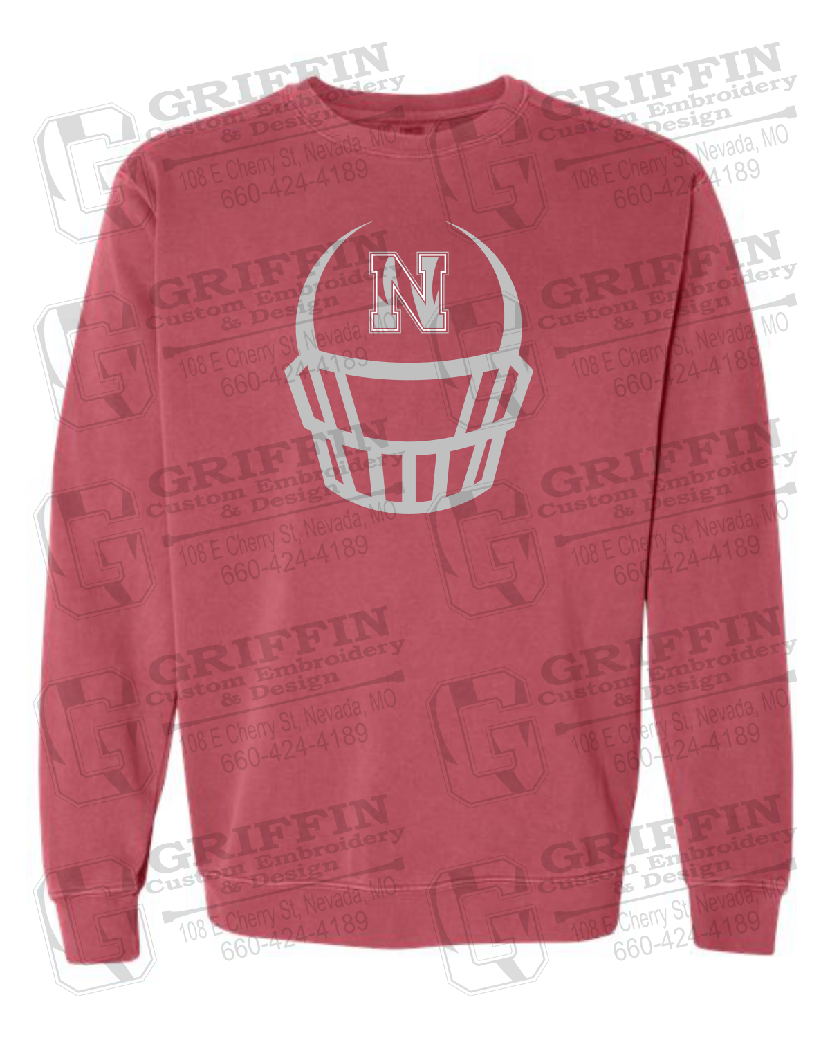 Comfort Colors Crewneck Sweatshirt - Football - Nevada Tigers 22-P