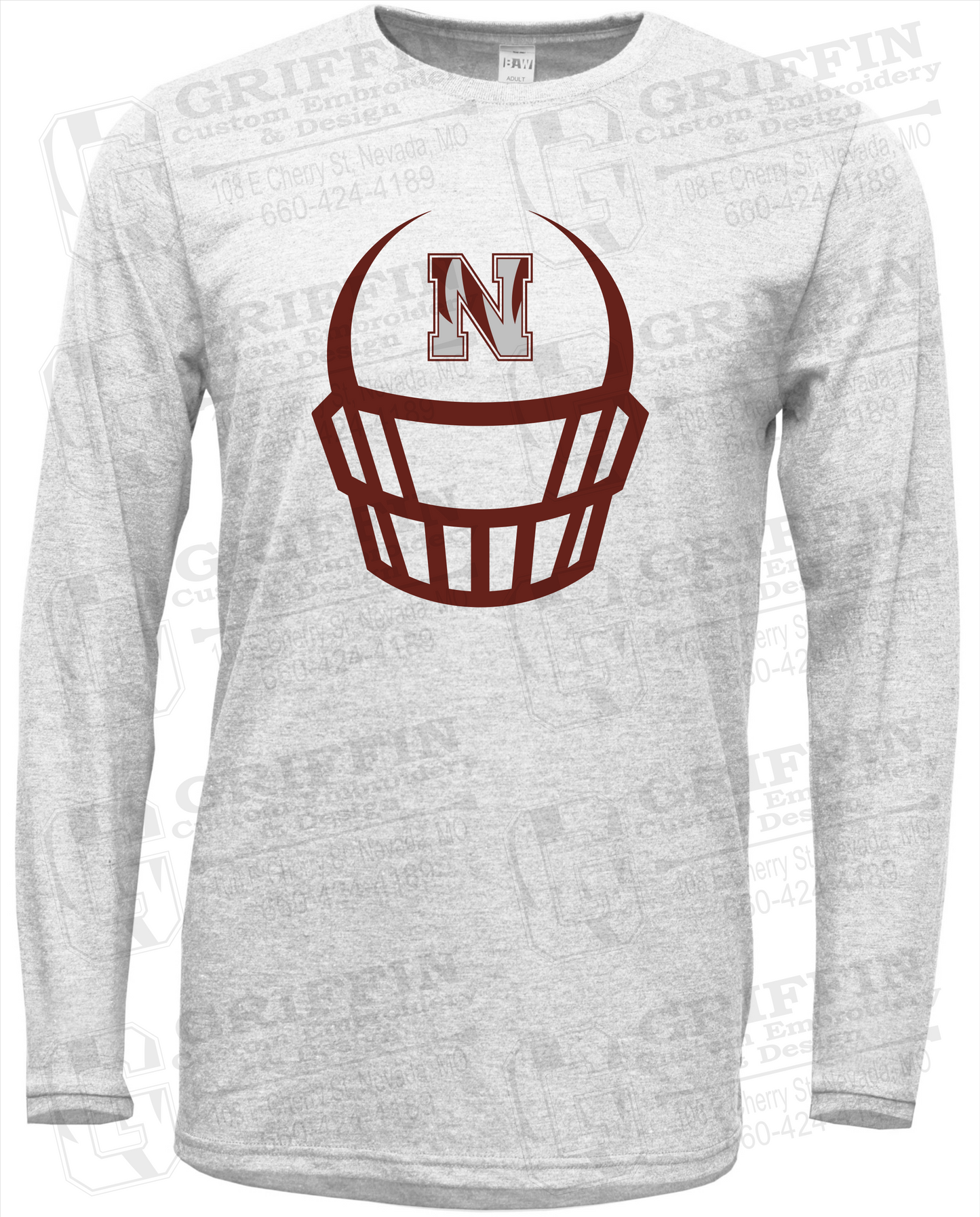 Soft-Tek Long Sleeve T-Shirt - Football - Nevada Tigers 22-P