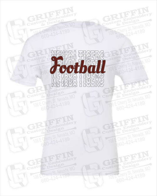 Nevada Tigers 22-R 100% Cotton Short Sleeve T-Shirt - Football