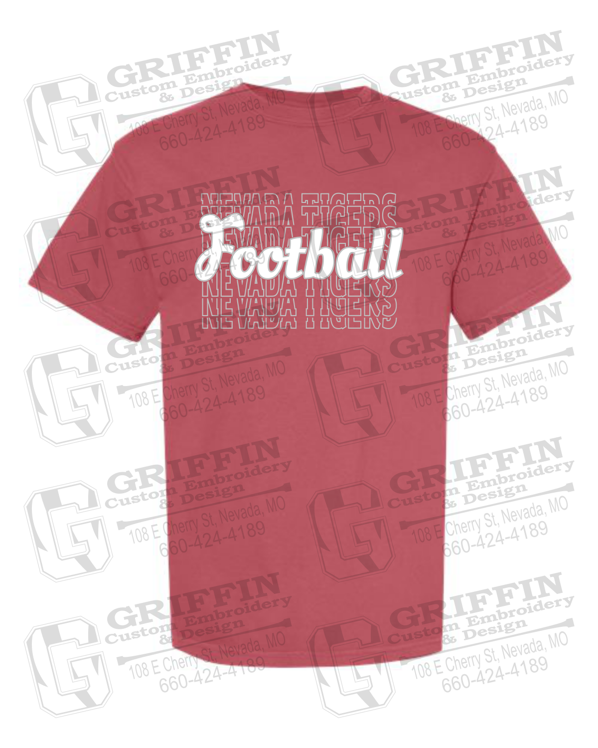 Comfort Colors Short Sleeve T-Shirt - Football - Nevada Tigers 22-R