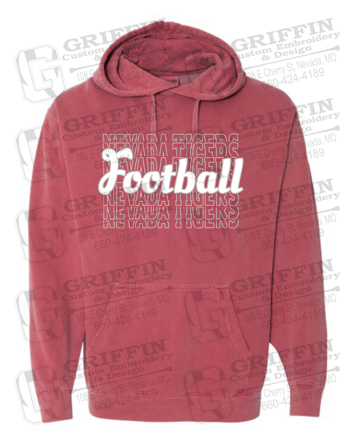 Comfort Colors Hoodie - Football - Nevada Tigers 22-R