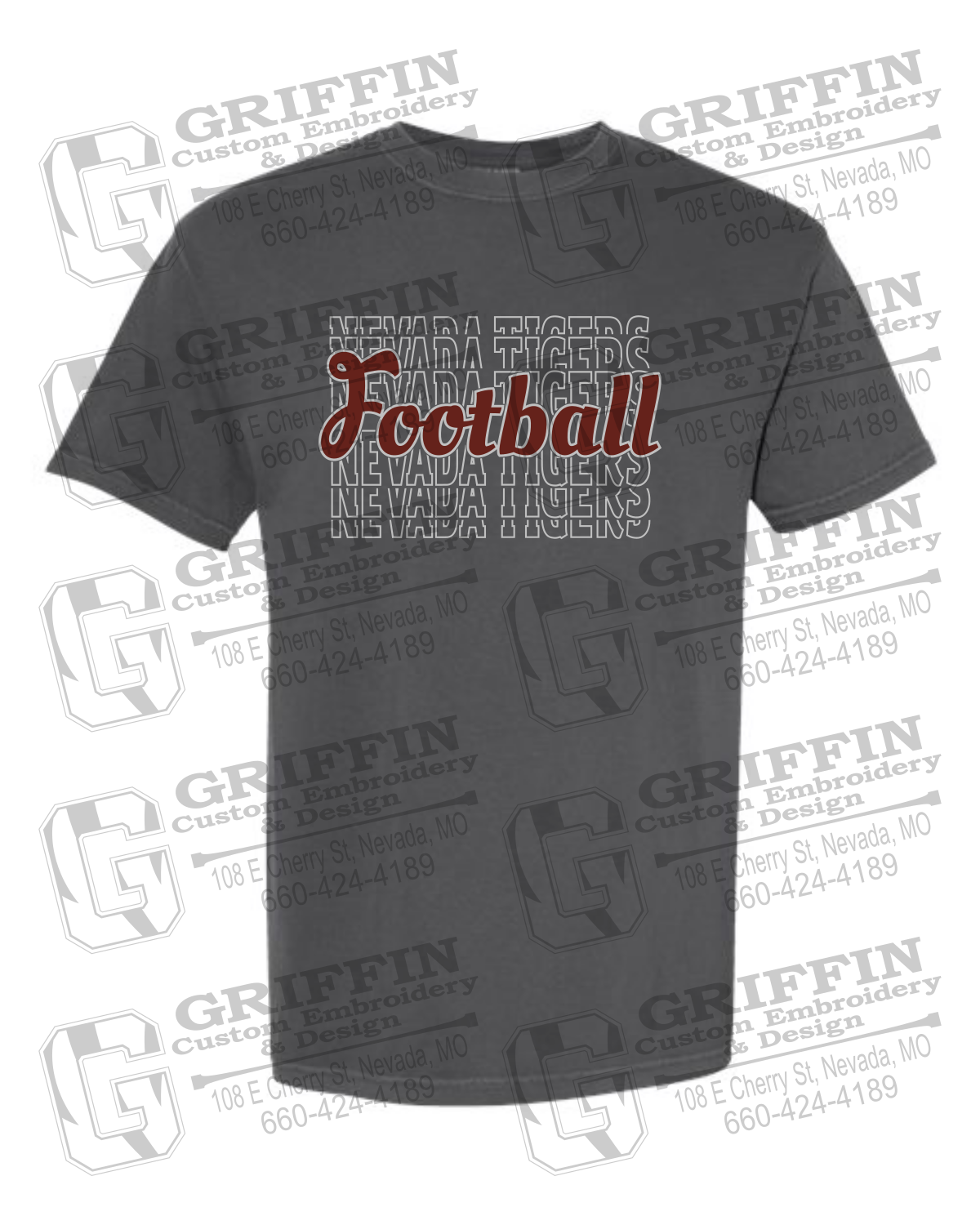 Comfort Colors Short Sleeve T-Shirt - Football - Nevada Tigers 22-R