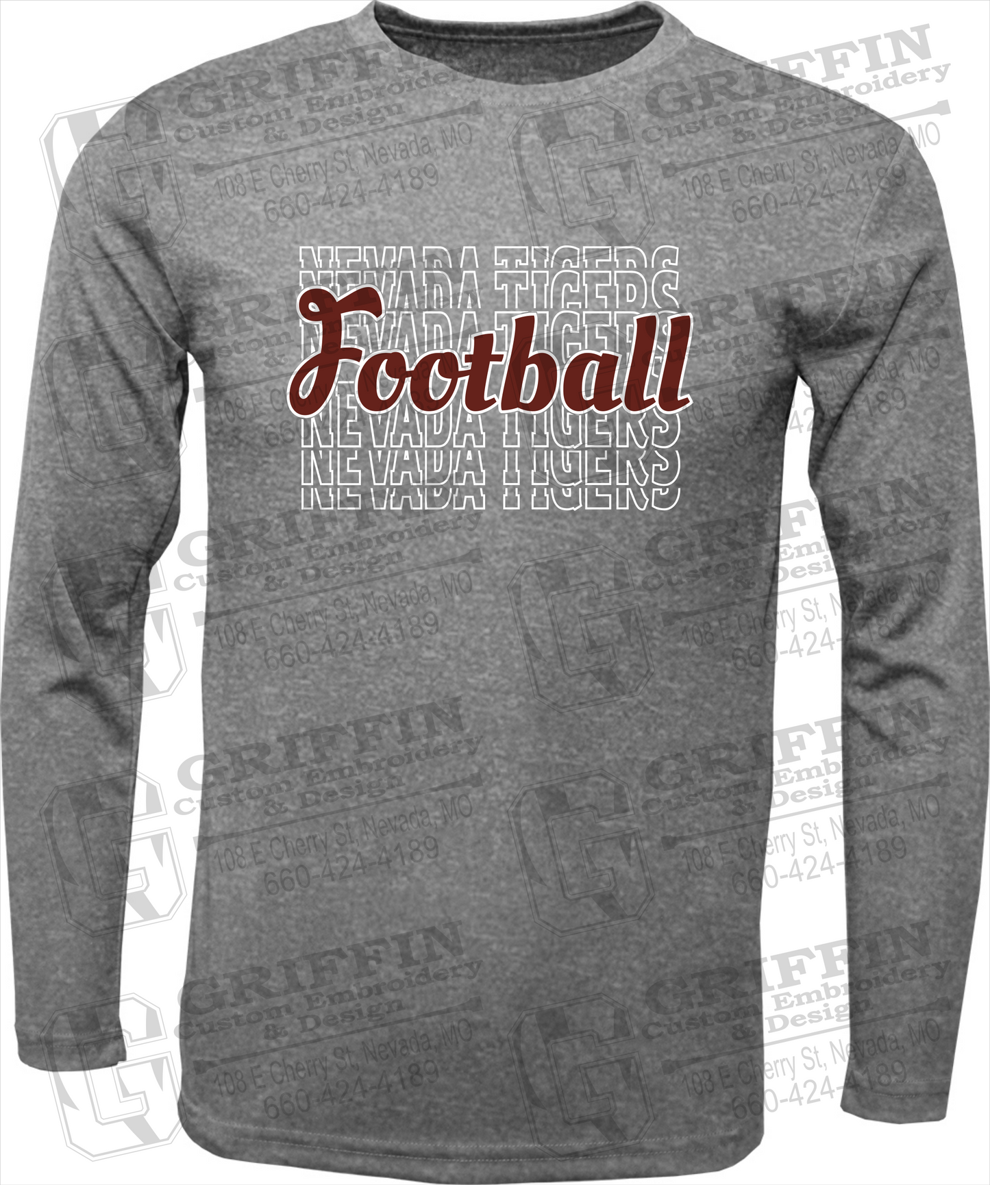 Dry-Fit Long Sleeve T-Shirt - Football - Nevada Tigers 22-R