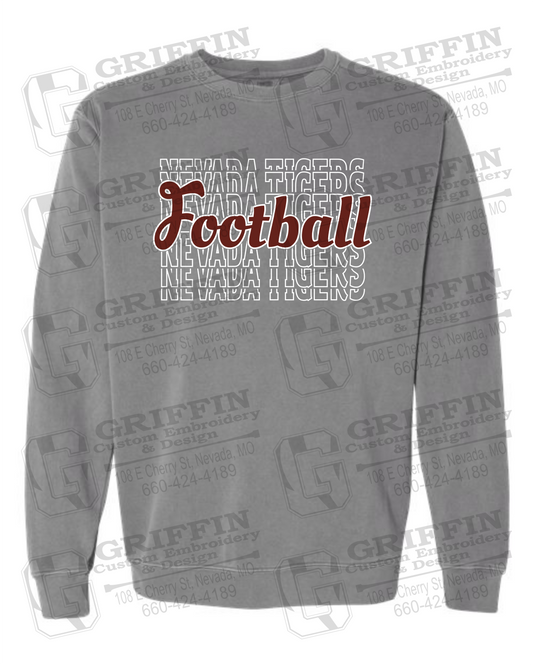 Comfort Colors Crewneck Sweatshirt - Football - Nevada Tigers 22-R