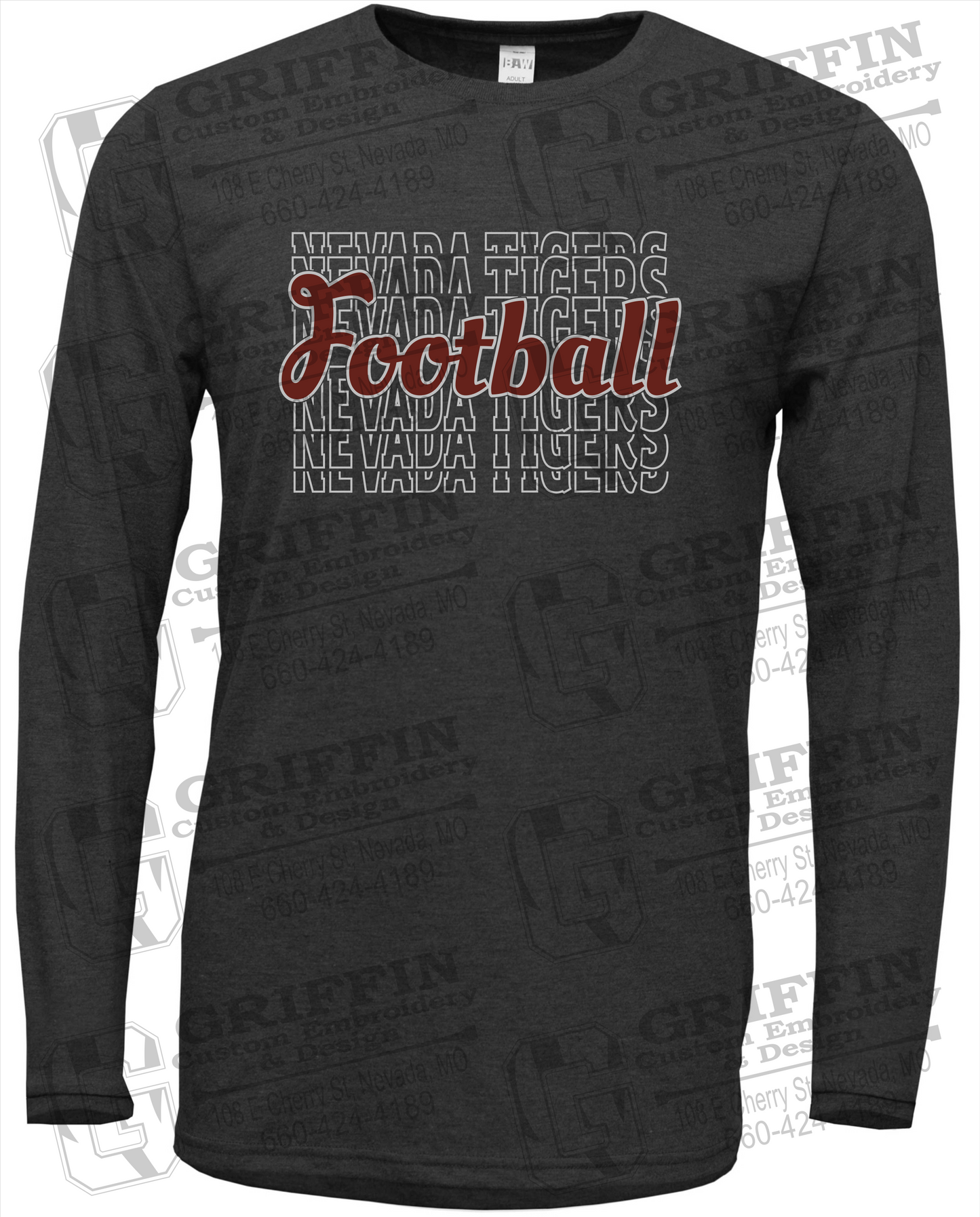Nevada Tigers 22-R Long Sleeve T-Shirt - Football