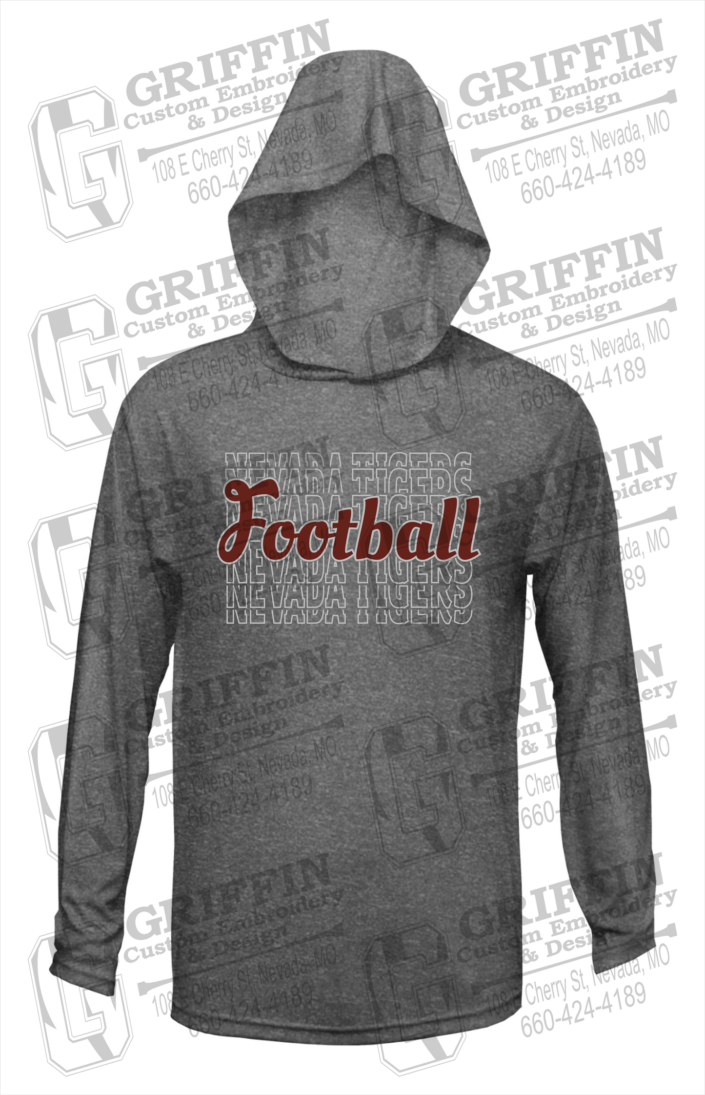 Dry-Fit T-Shirt Hoodie - Football - Nevada Tigers 22-R