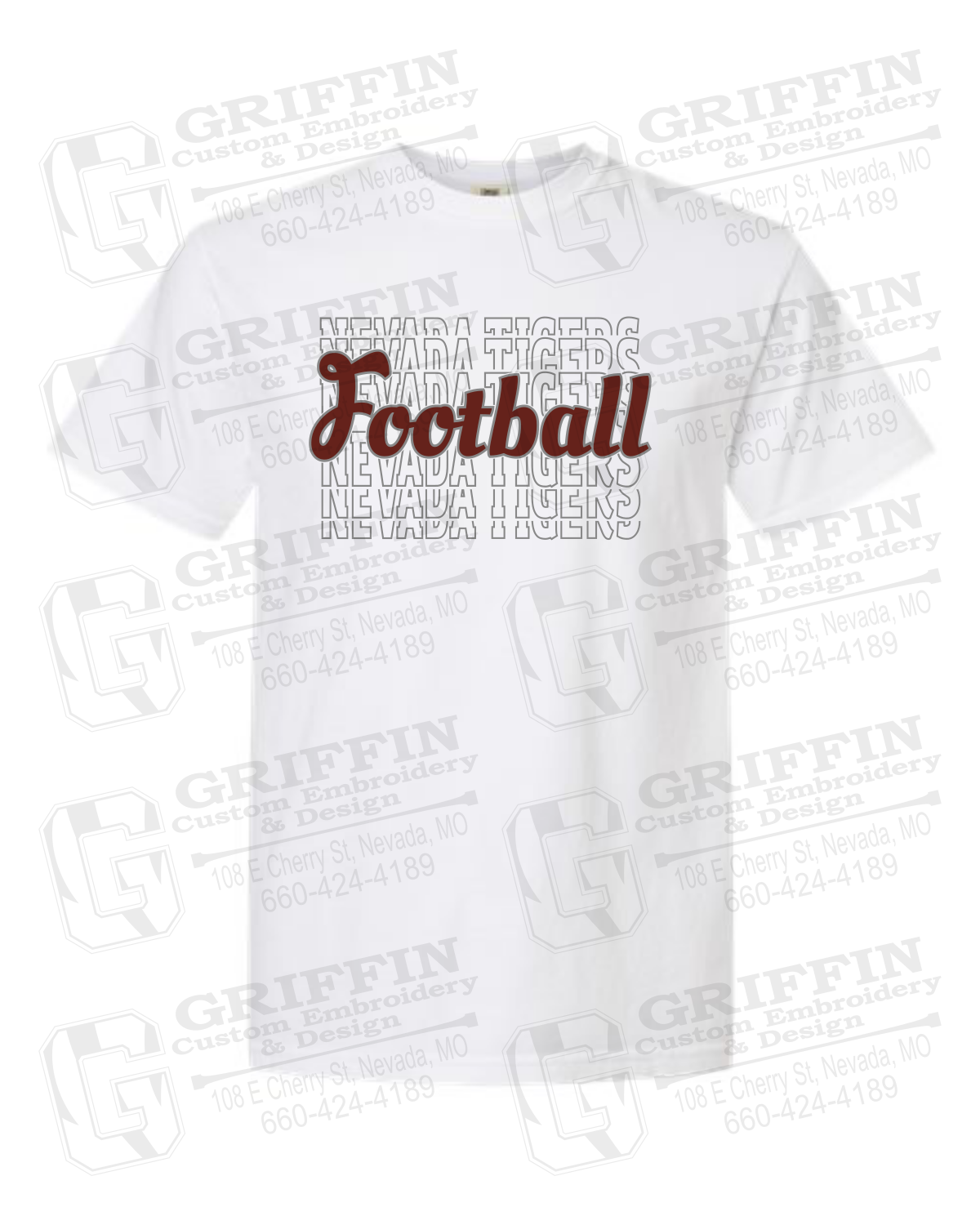 Comfort Colors Short Sleeve T-Shirt - Football - Nevada Tigers 22-R