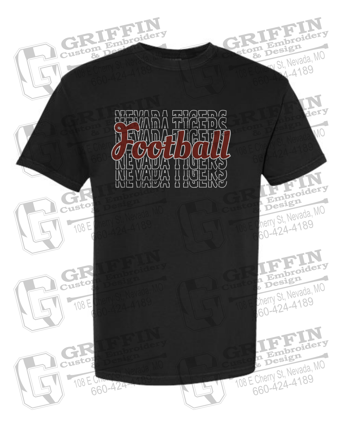 Comfort Colors Short Sleeve T-Shirt - Football - Nevada Tigers 22-R