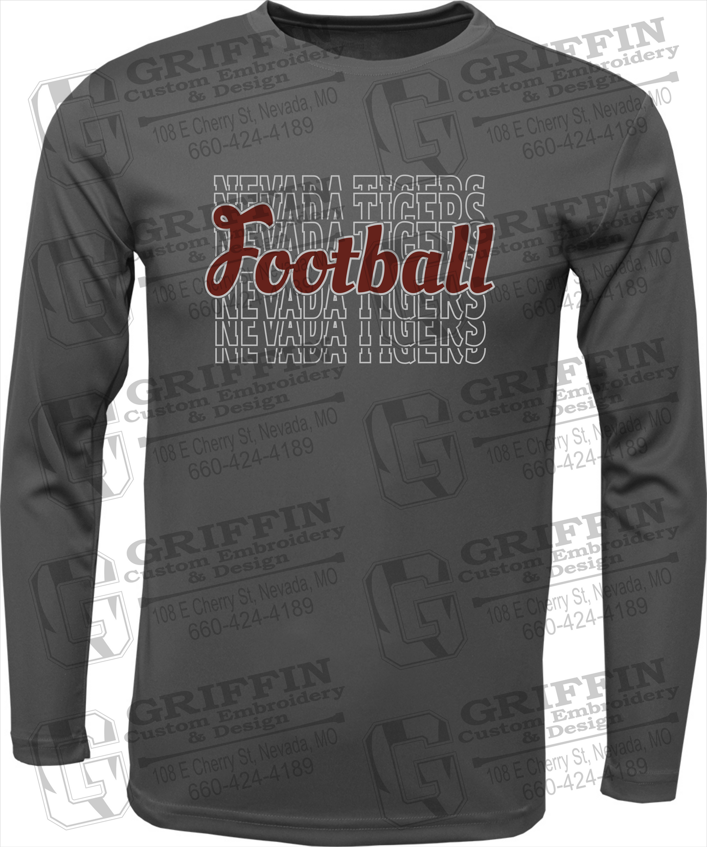 Dry-Fit Long Sleeve T-Shirt - Football - Nevada Tigers 22-R