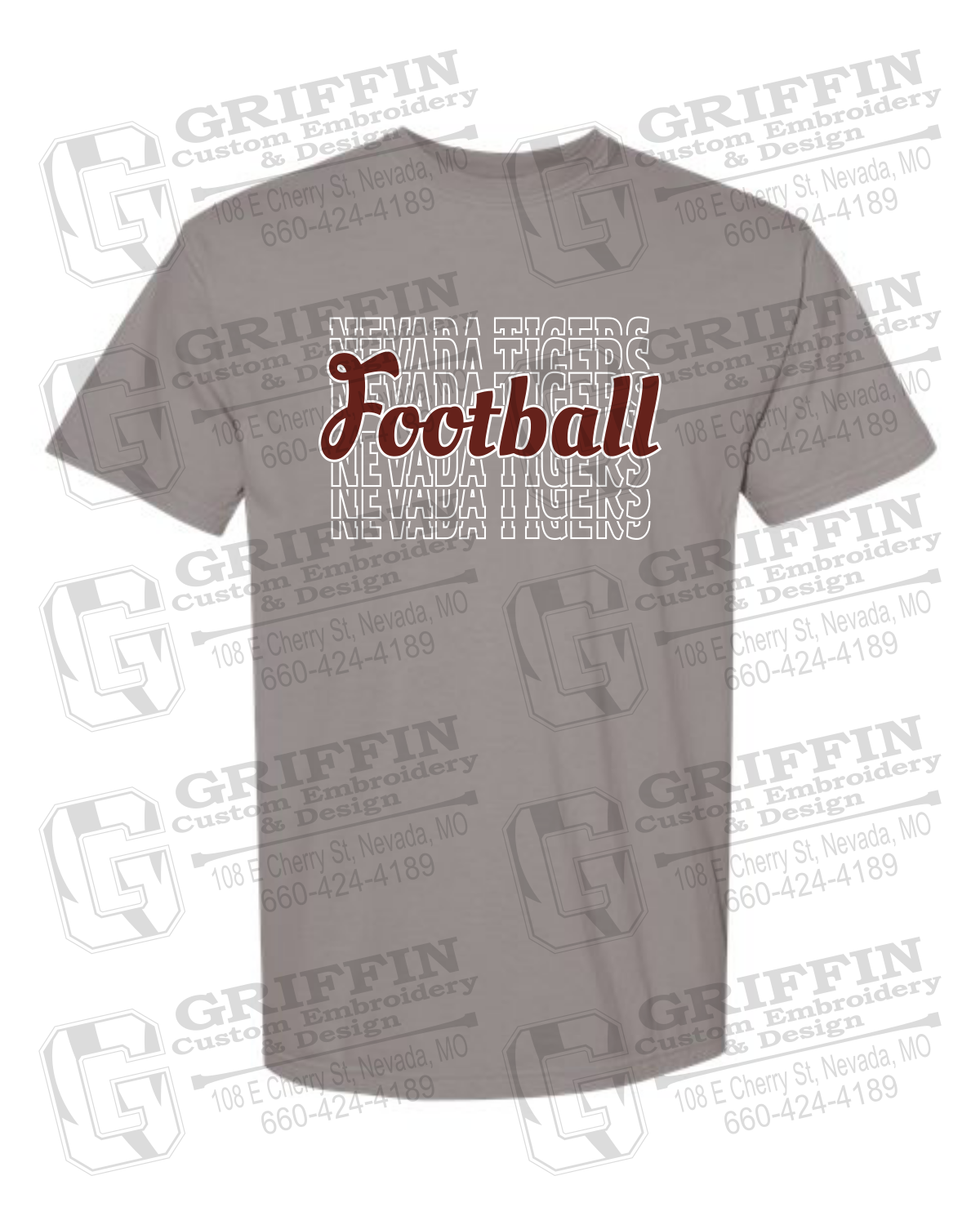 Comfort Colors Short Sleeve T-Shirt - Football - Nevada Tigers 22-R