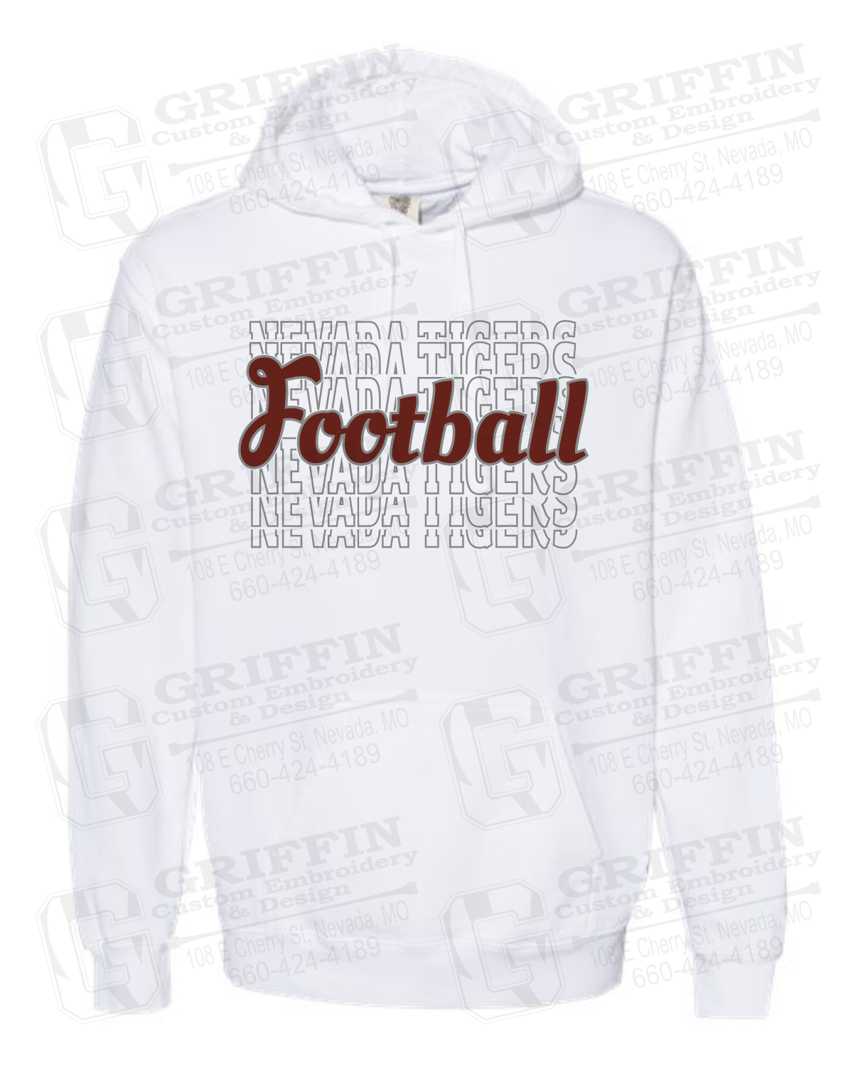 Comfort Colors Hoodie - Football - Nevada Tigers 22-R