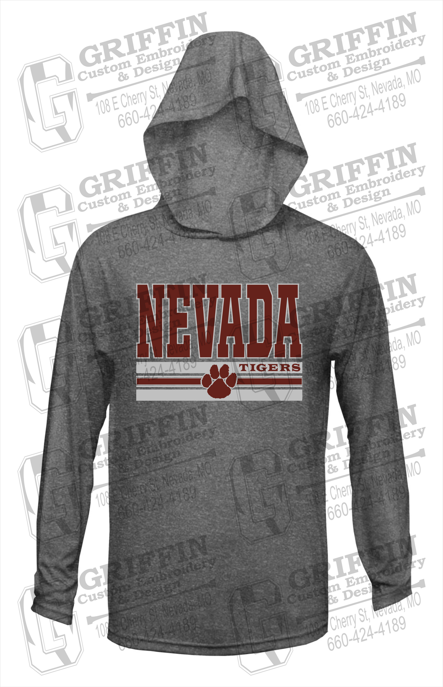 Dry-Fit T-Shirt Hoodie - Nevada Tigers 22-V