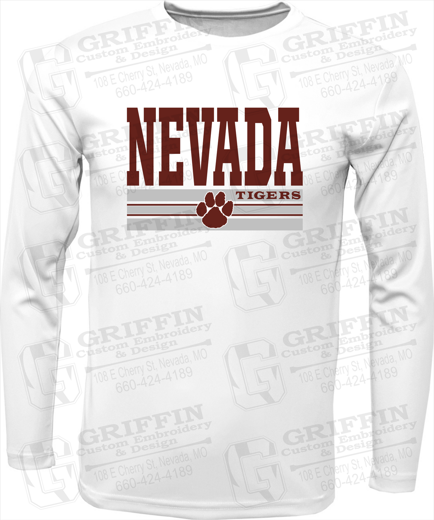 Dry-Fit Long Sleeve T-Shirt - Nevada Tigers 22-V