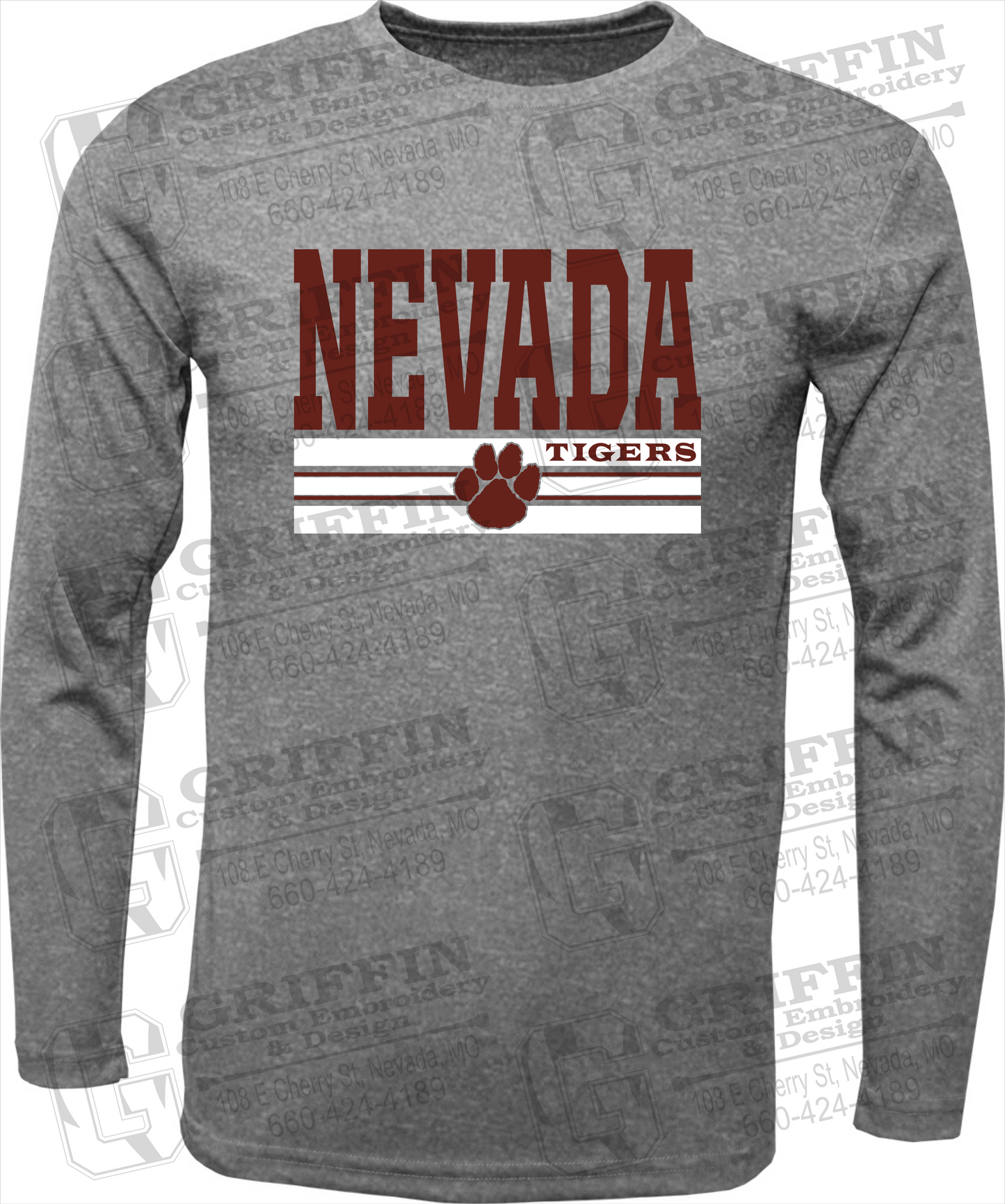 Dry-Fit Long Sleeve T-Shirt - Nevada Tigers 22-V